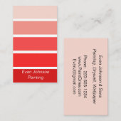 Red Paint Samples Visitenkarte (Vorne/Hinten)