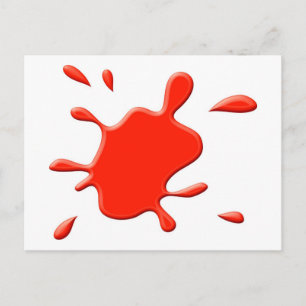 Red Paint Splodge Postkarte