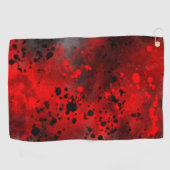 Red Paint Spritzer Golfhandtuch (Horizontal)