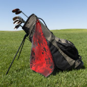 Red Paint Spritzer Golfhandtuch (Gras)