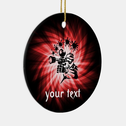Red Paintball Keramik Ornament (Rechts)