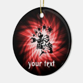Red Paintball Keramik Ornament (Links)