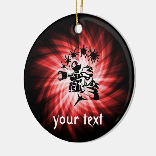 Red Paintball Keramik Ornament (Links)