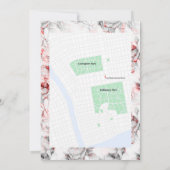 Red Painted Roses Gothic Wedding Einladung (Rückseite)