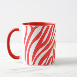Red Painting Pattern Modernes Art Design Tasse