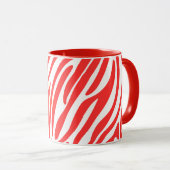 Red Painting Pattern Modernes Art Design Tasse (VorderseiteRechts)
