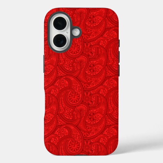 Red Paisley Case-Mate iPhone Hülle (Rückseite)