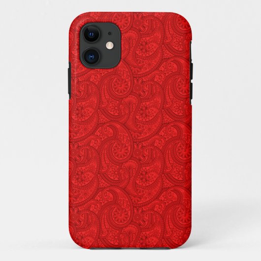 Red Paisley Case-Mate iPhone Hülle (Rückseite)