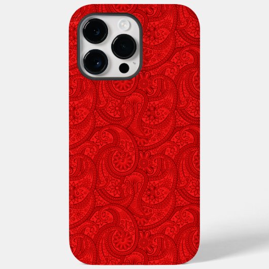 Red Paisley Case-Mate iPhone Hülle (Rückseite)