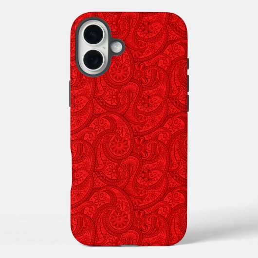 Red Paisley Case-Mate iPhone Hülle (Rückseite)