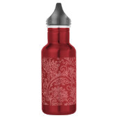Red Paisley Damask Designer Floral Classic Edelstahlflasche (Links)