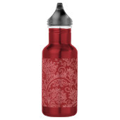 Red Paisley Damask Designer Floral Classic Edelstahlflasche (Rechts)