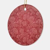 Red Paisley Damask Designer Floral Classic Keramik Ornament (Links)