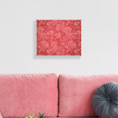 Red Paisley Damask Designer Floral Classic Leinwanddruck (Insitu (Wohnzimmer))