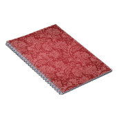 Red Paisley Damask Designer Floral Classic Notizblock (Rechte Seite)