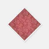 Red Paisley Damask Designer Floral Classic Serviette (Ecke)
