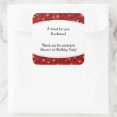 Red Paisley Favor Sticker Cowboy Western Label (Tasche)