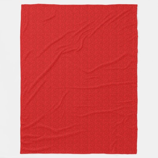 Red Paisley Fleecedecke (Vorderseite)