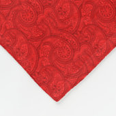 Red Paisley Fleecedecke (Ecke)