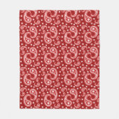 Red Paisley Fleecedecke (Vorderseite)