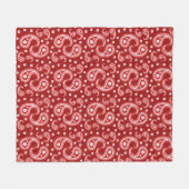 Red Paisley Fleecedecke (Vorderseite (Horizontal))