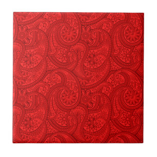 Red Paisley Fliese