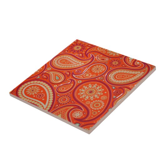 Red Paisley Fliese (Seite)