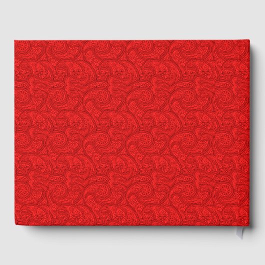 Red Paisley Gästebuch (Rückseite)