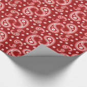 Red Paisley Geschenkpapier (Ecke)