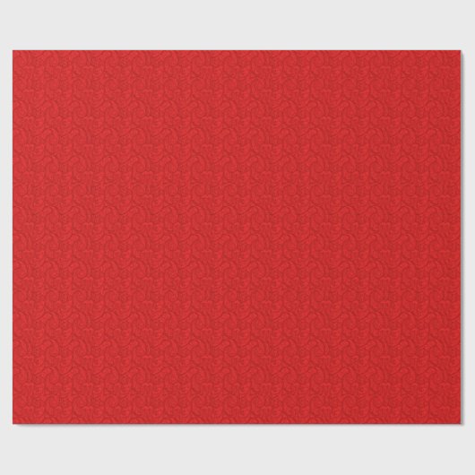 Red Paisley Geschenkpapier (Flach)