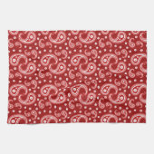 Red Paisley Geschirrtuch (Horizontal)
