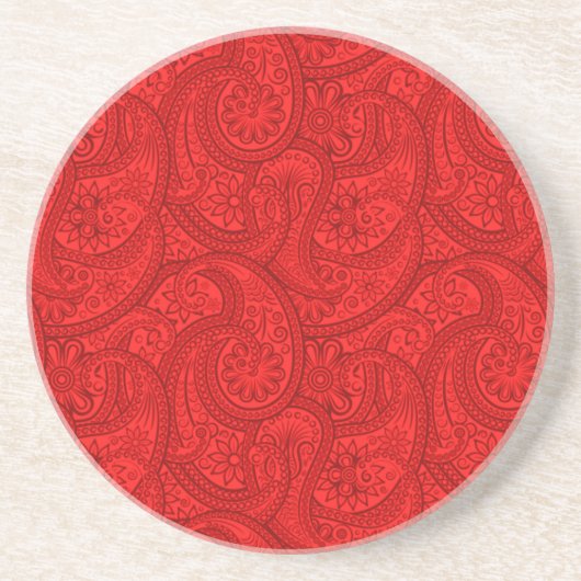 Red Paisley Getränkeuntersetzer (Vorne)
