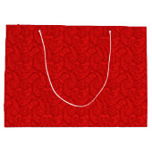 Red Paisley Große Geschenktüte (Rückseite)