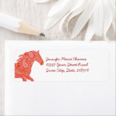 Red Paisley Horse (Insitu)