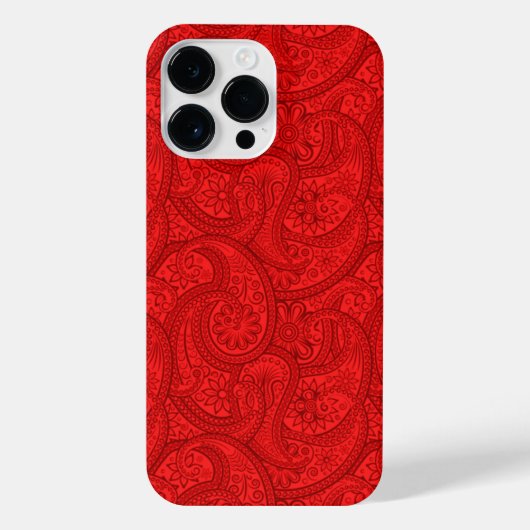 Red Paisley iPhone Hülle (Rückseite)