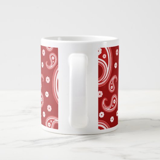 Red Paisley Jumbo-Tasse (Rückseite)