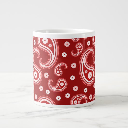 Red Paisley Jumbo-Tasse (Vorderseite)