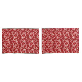 Red Paisley Kissenbezug