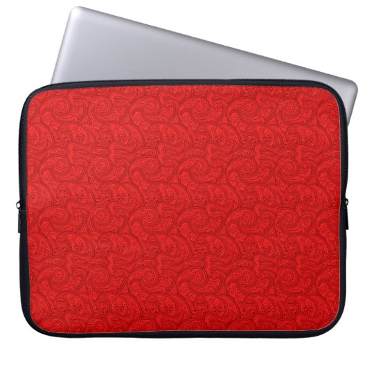 Red Paisley Laptopschutzhülle (Vorderseite)