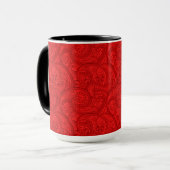Red Paisley Tasse (Vorderseite Links)