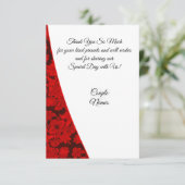 Red Paisley vielen Dank Dankeskarte (Stehend Vorderseite)