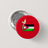 Red Palestine Support Watermelon Designs Button (Vorne & Hinten)