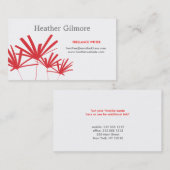 RED PALMS Nr. 2 Visitenkarte (Vorne/Hinten)