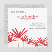 RED PALMS Save the Date Card (Vorne/Hinten)