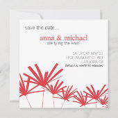 RED PALMS Save the Date Card (Vorderseite)