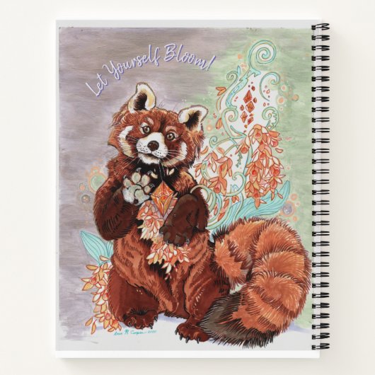 Red Panada Crystaline Vibes Art Pocket Moleskine N Notizblock (Rückseite)