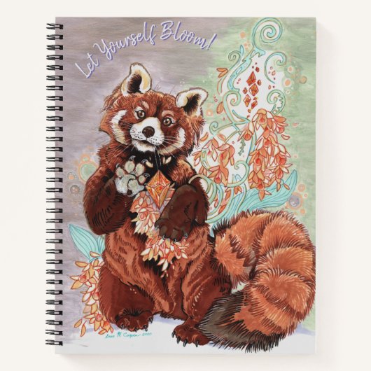 Red Panada Crystaline Vibes Art Pocket Moleskine N Notizblock (Vorderseite)