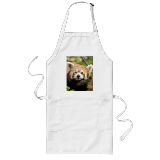 red-panda-004, roter Panda Lange Schürze (Vorne)