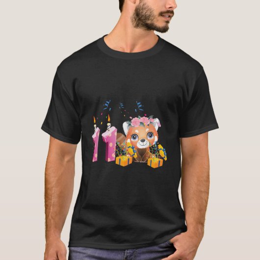 Red Panda 11th Fun Red Pandas Tier T-Shirt (Vorderseite)