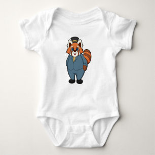 Red Panda als Groom mit Hut Baby Strampler